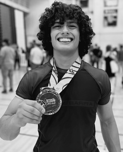 A Morgan Hill Jiu Jitsu coach on the mats