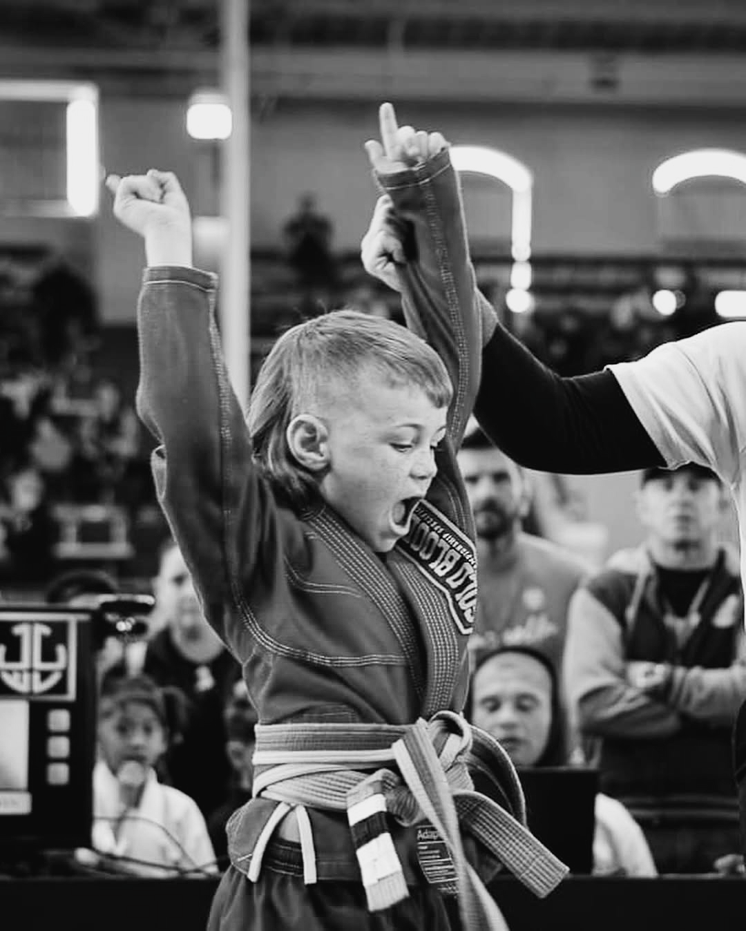 A Morgan Hill Jiu Jitsu member on the mats